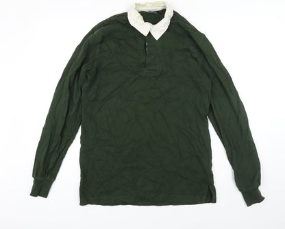 Uneek Mens Green Cotton Pullover Sweatshirt Size M