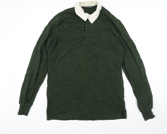 Uneek Mens Green Cotton Pullover Sweatshirt Size M
