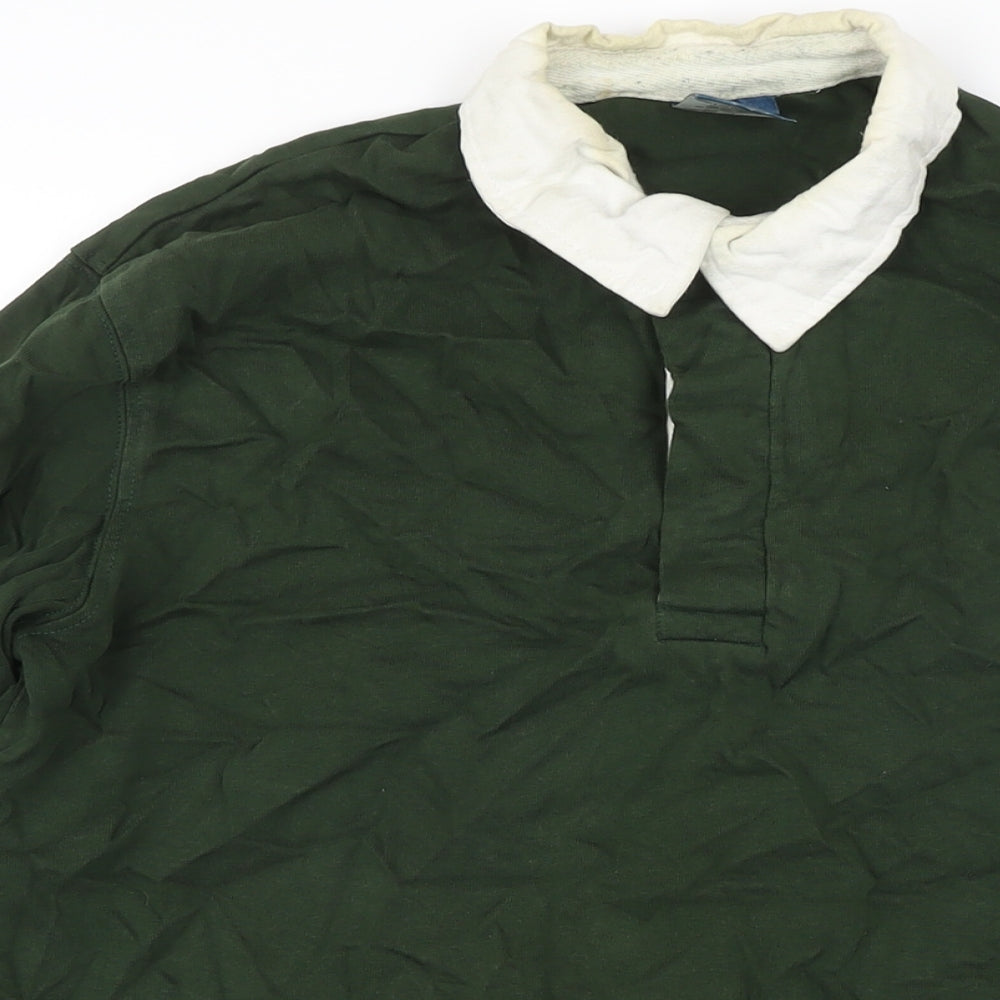 Uneek Mens Green Cotton Pullover Sweatshirt Size M