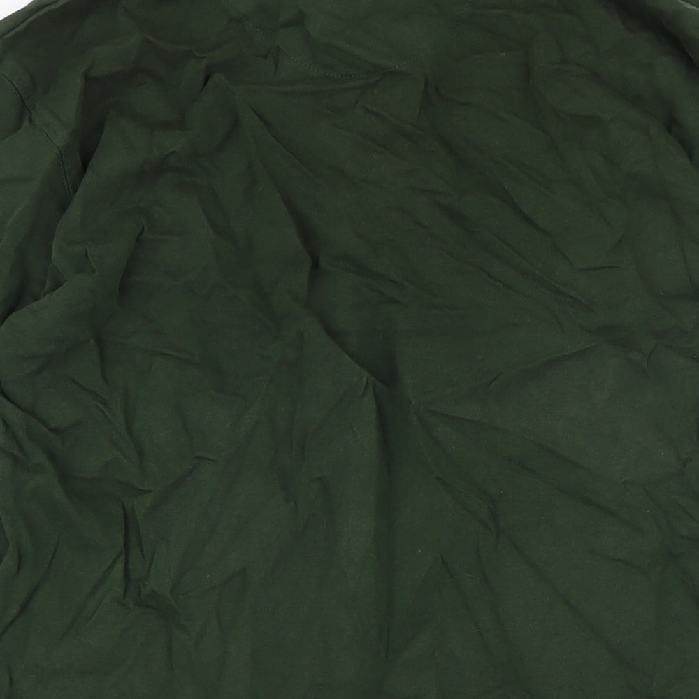 Uneek Mens Green Cotton Pullover Sweatshirt Size M