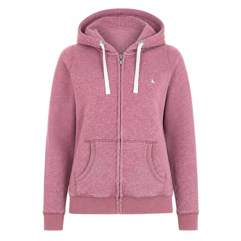 Womens UK Size 10 Jack Wills Pink Full Zip Hoodie
