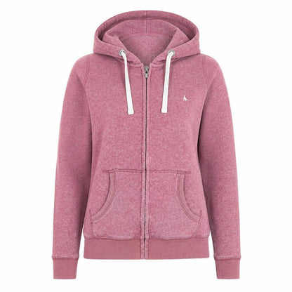 Womens UK Size 10 Jack Wills Pink Full Zip Hoodie