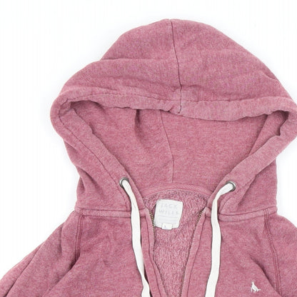 Womens UK Size 10 Jack Wills Pink Full Zip Hoodie