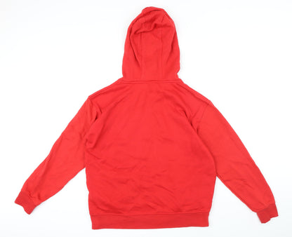 Womens UK Size 10 Disney Red Pullover Hoodie