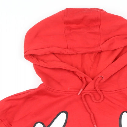 Womens UK Size 10 Disney Red Pullover Hoodie