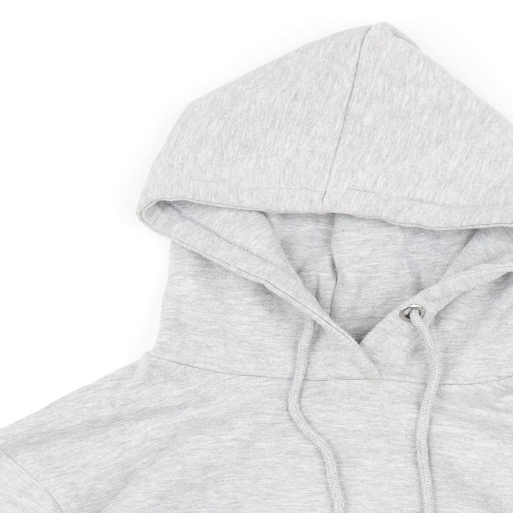 Brave Soul Womens Grey Polyester Pullover Hoodie Size S