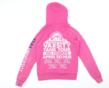 Womens UK Size 8 Jack Wills Pink Pullover Hoodie