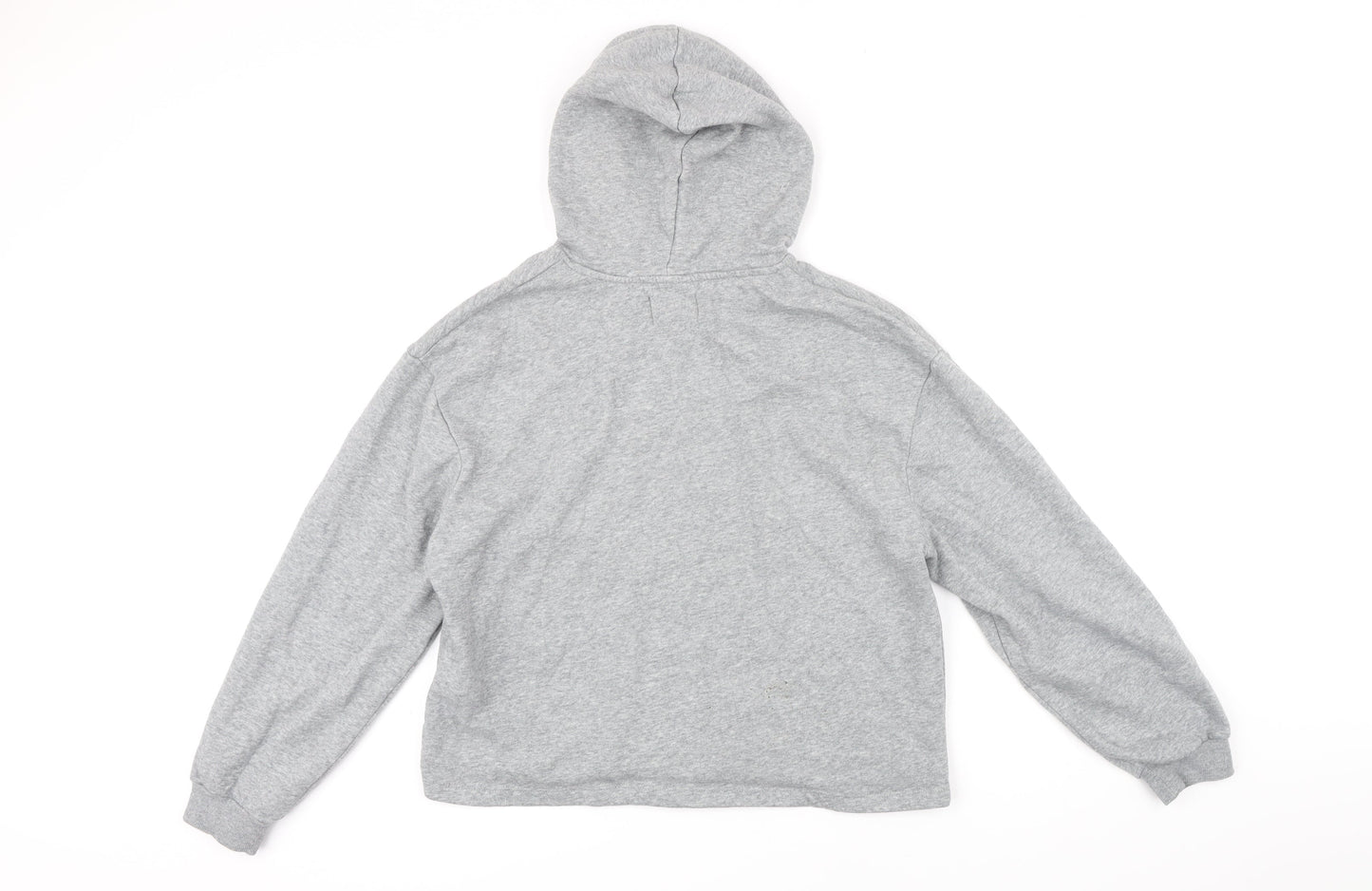 Pieces Womens Grey Polyester Pullover Hoodie Size M
