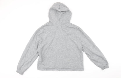 Pieces Womens Grey Polyester Pullover Hoodie Size M