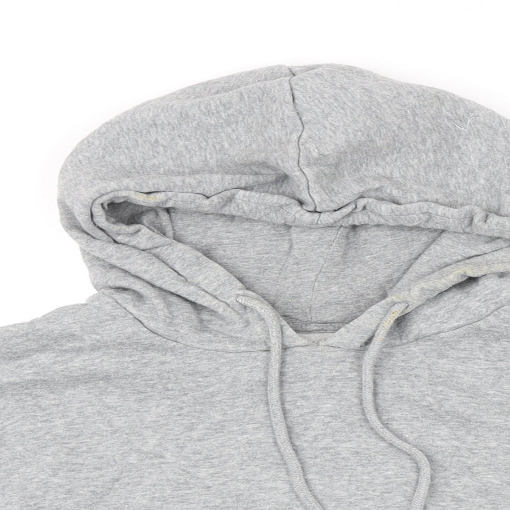 Pieces Womens Grey Polyester Pullover Hoodie Size M