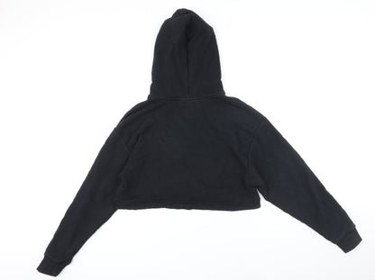 Couture Womens Black Polyester Pullover Hoodie Size M