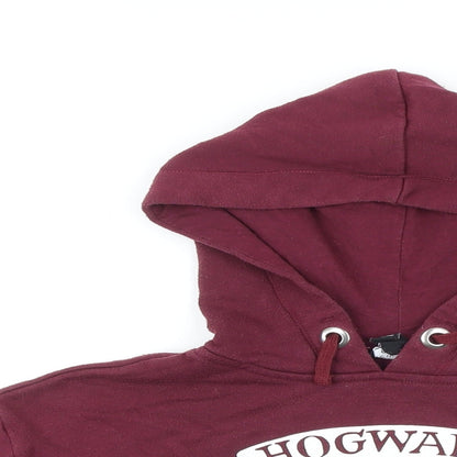 New Look Girls Red Polyester Pullover Hoodie Size 12-13 Years Drawstring - Hogwarts