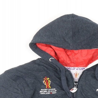 Rugby World Cup Boys Grey Polyester Full Zip Hoodie Size 9-10 Years Zip - Rugby World Cup 2021