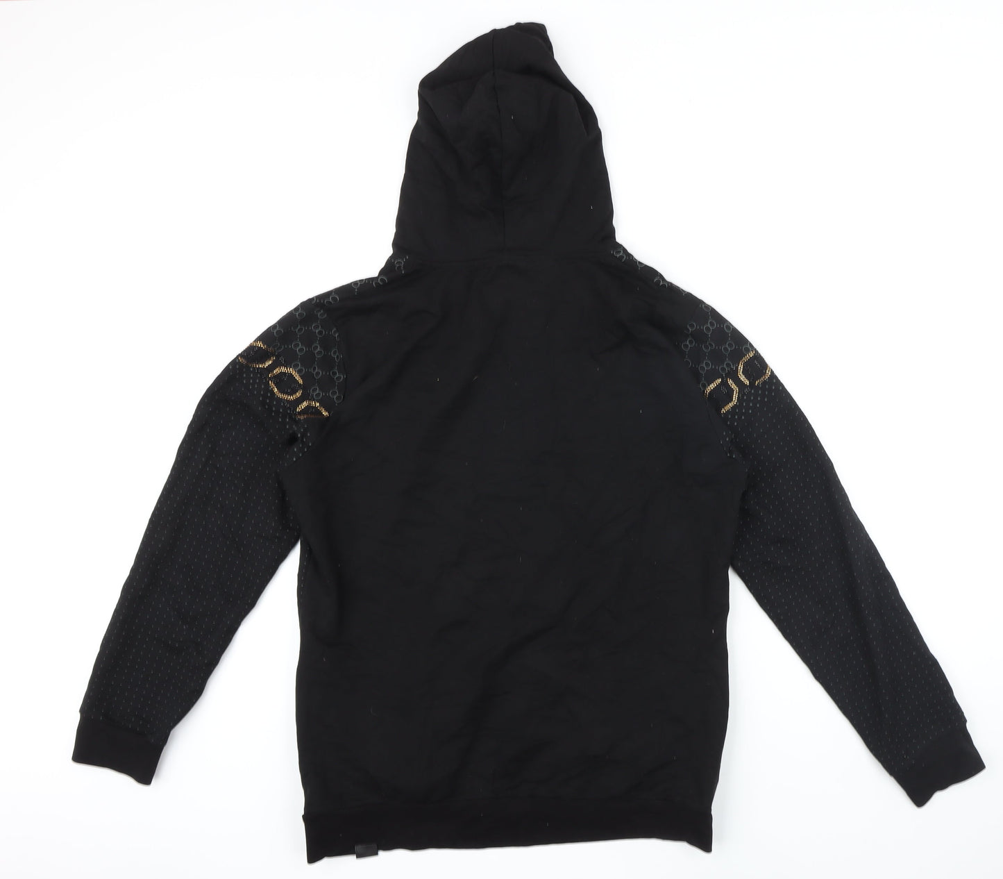 David & Gerenzo Mens Black Geometric Polyester Pullover Hoodie Size XL