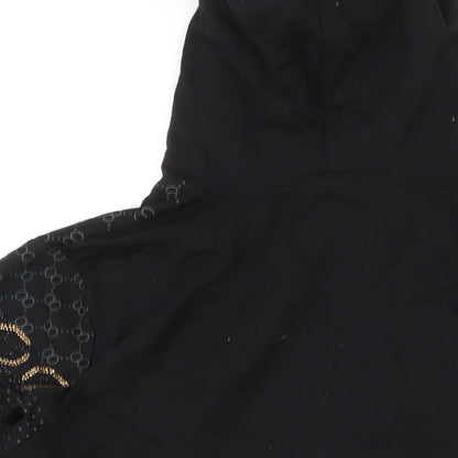 David & Gerenzo Mens Black Geometric Polyester Pullover Hoodie Size XL