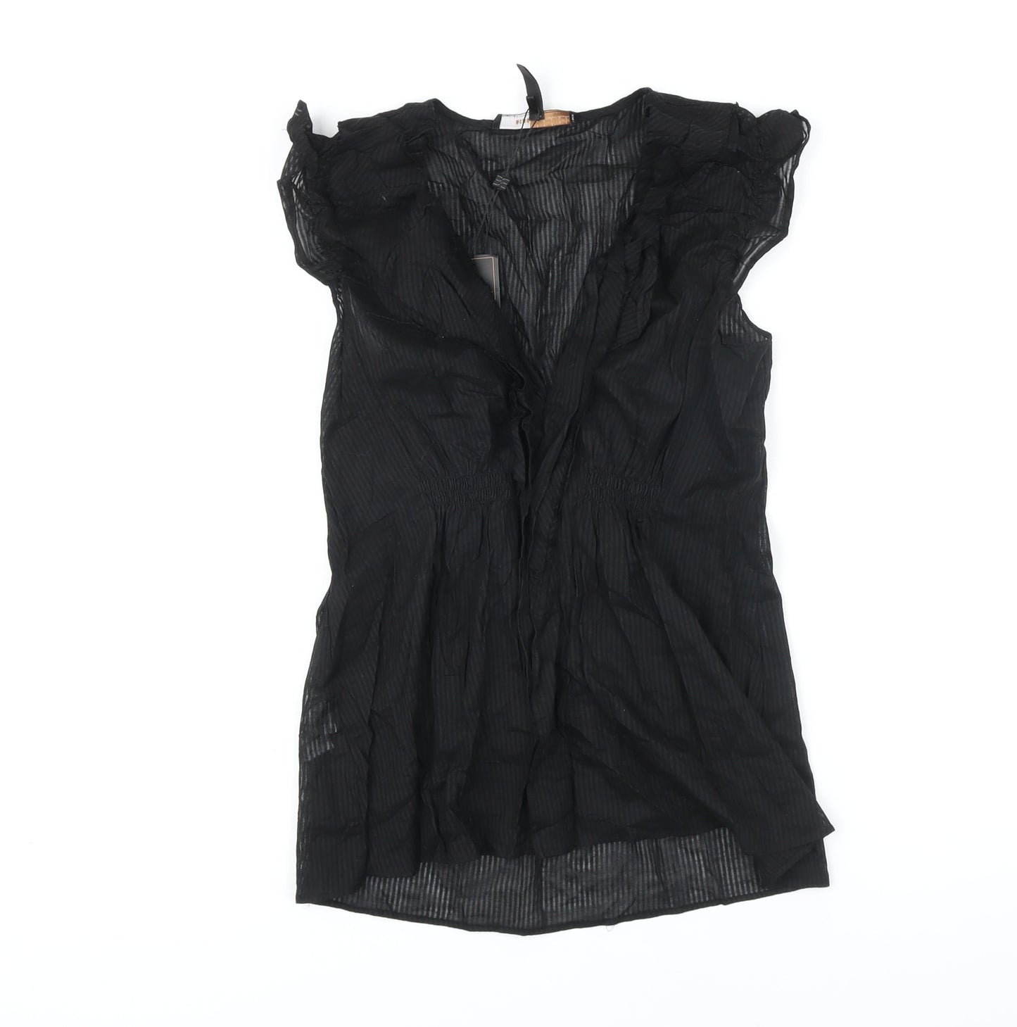 Womens UK Size S BCBGMAXAZRIA Black Tunic Blouse