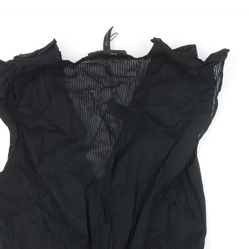 Womens UK Size S BCBGMAXAZRIA Black Tunic Blouse