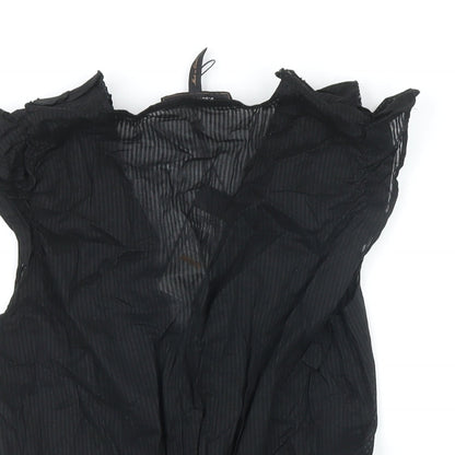Womens UK Size S BCBGMAXAZRIA Black Tunic Blouse