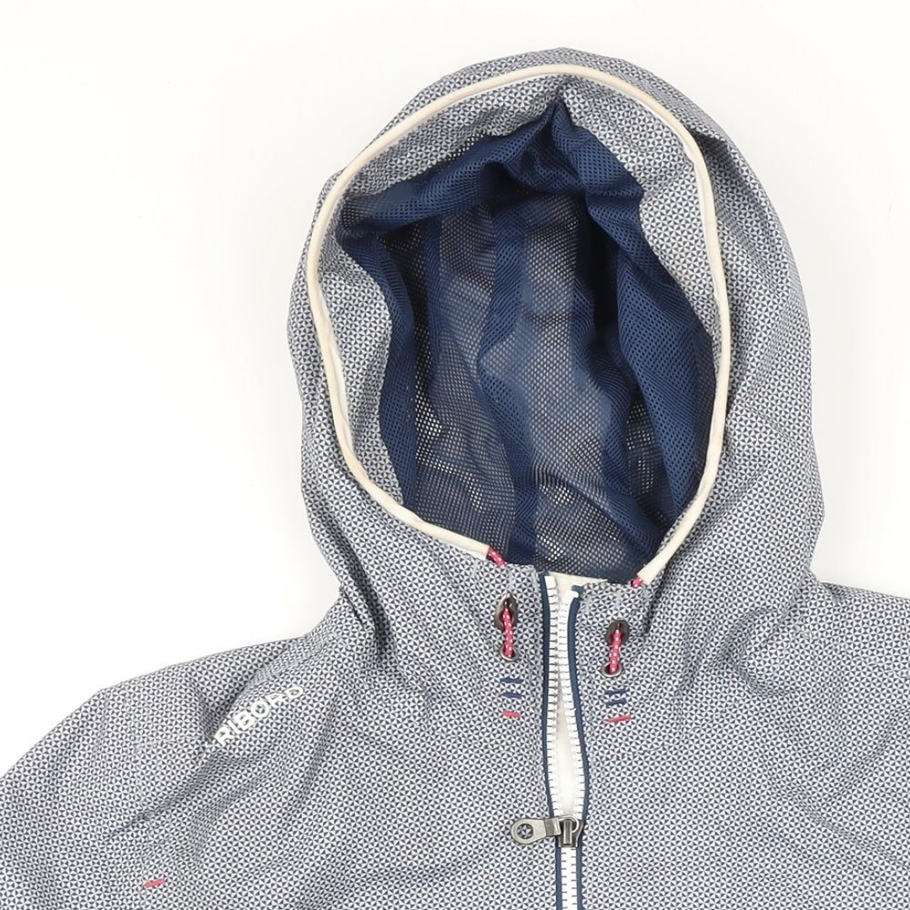 Womens UK Size S DECATHLON Blue Rain Coat