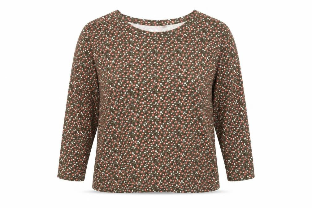 Womens UK Size XL Lands End Green Jersey Blouse