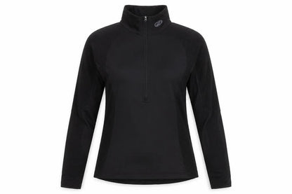 Ziener Womens Black Polyester Basic Casual Size 8 Mock Neck Zip