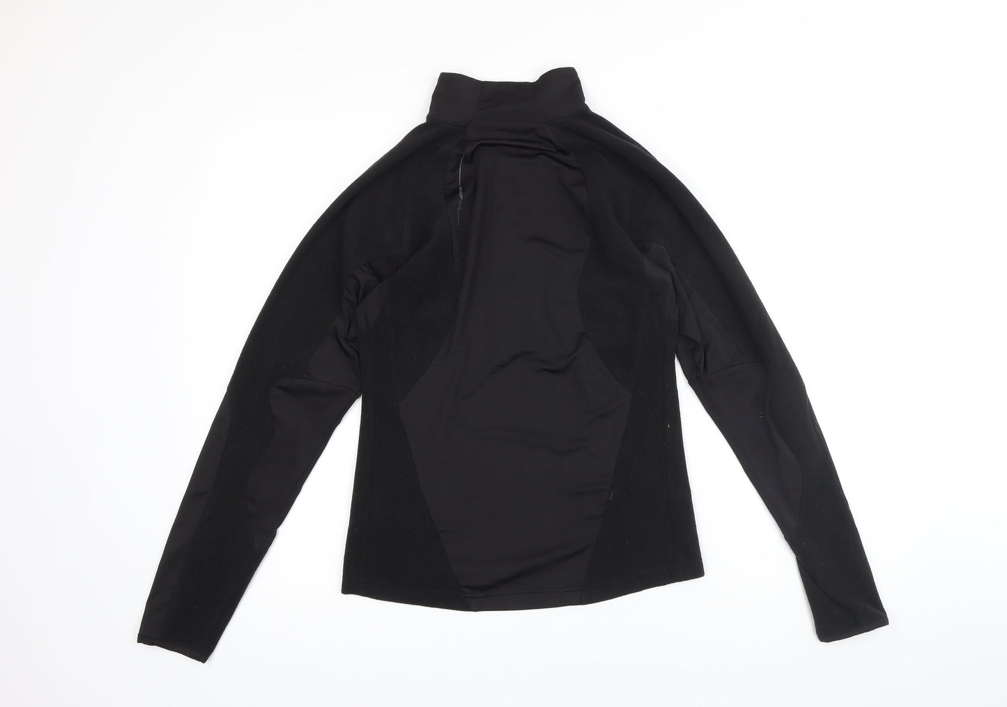 Ziener Womens Black Polyester Basic Casual Size 8 Mock Neck Zip