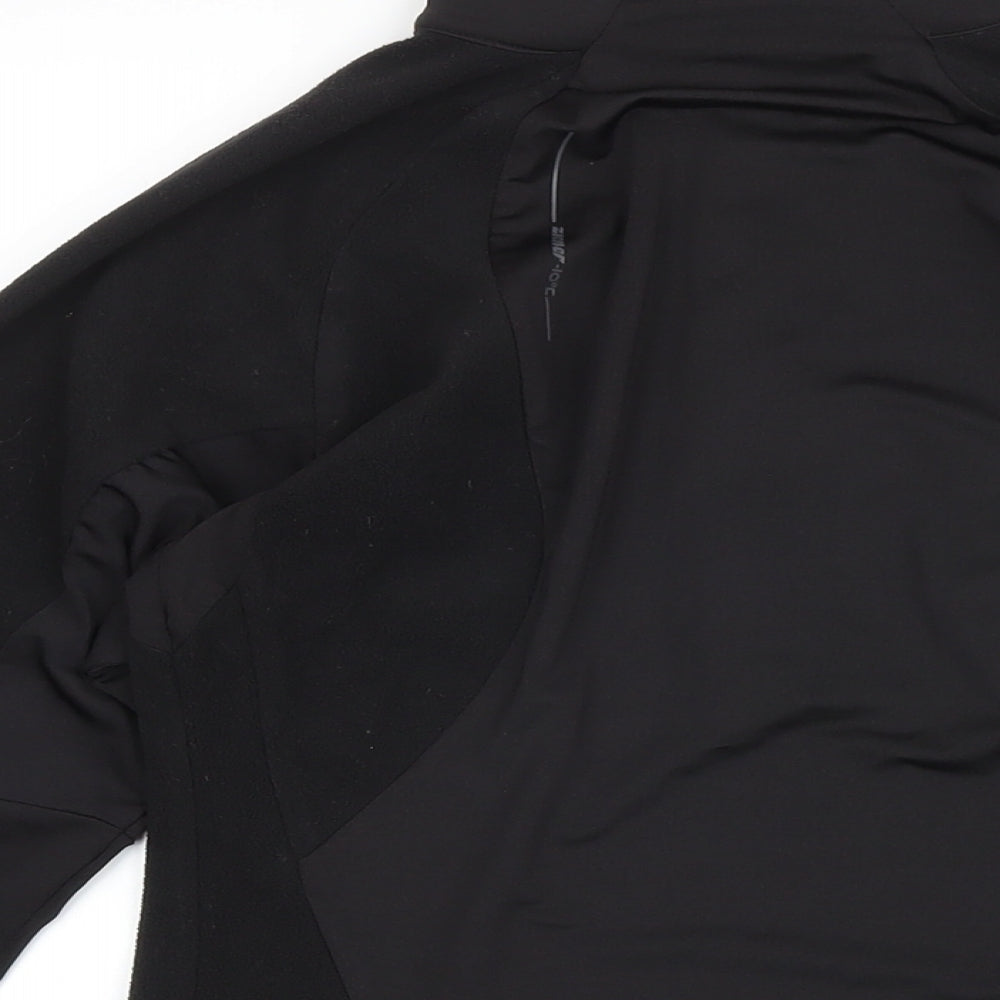 Ziener Womens Black Polyester Basic Casual Size 8 Mock Neck Zip