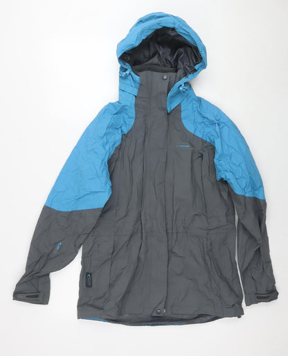 Womens UK Size 10 Mountain Life Grey Rain Coat