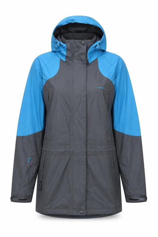 Womens UK Size 10 Mountain Life Grey Rain Coat