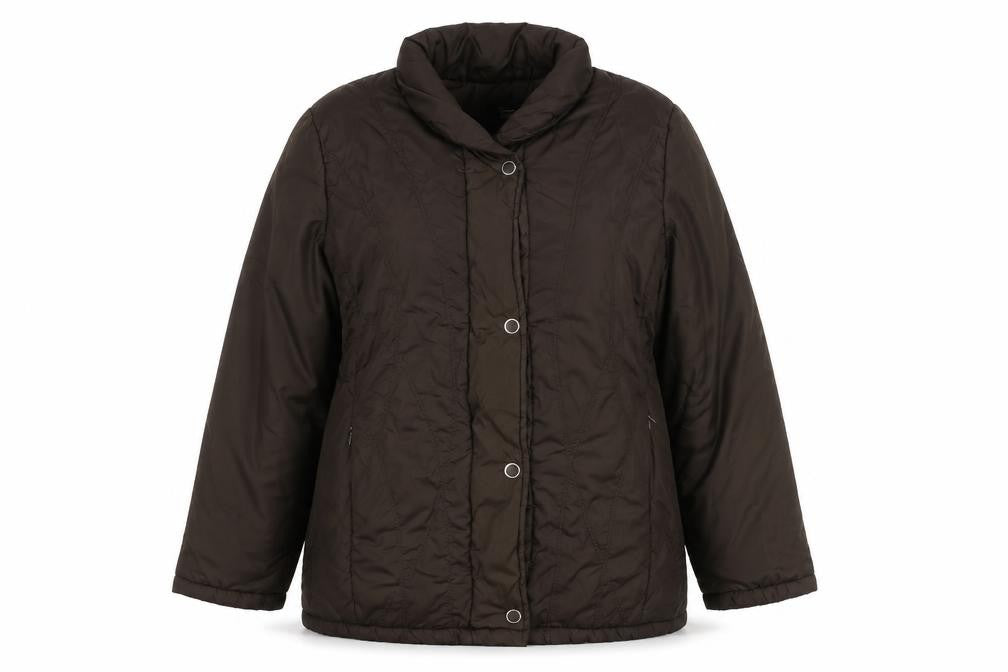 Womens UK Size 16 Elegance Brown Quilted Coat