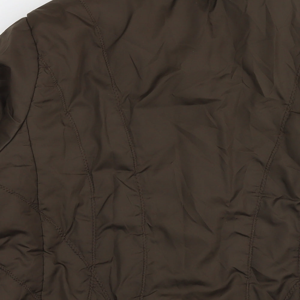 Womens UK Size 16 Elegance Brown Quilted Coat