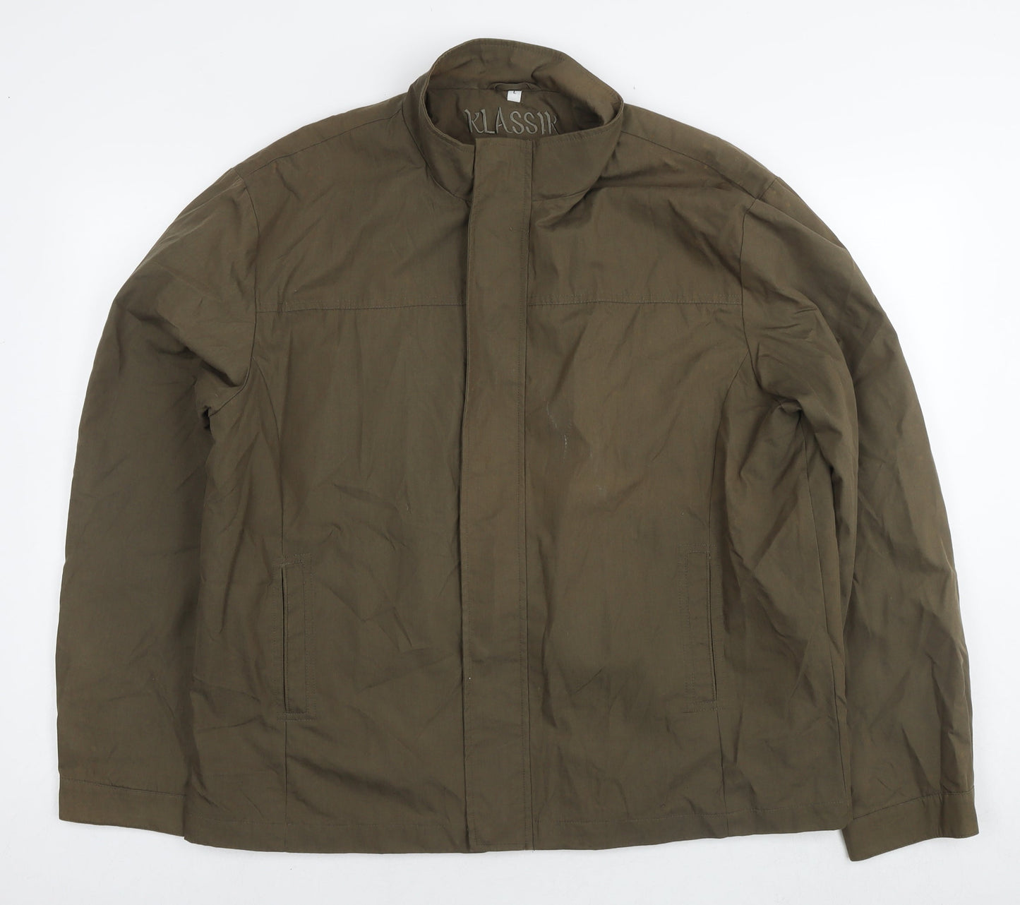 Mens UK Size L Klassik Green Bomber Jacket