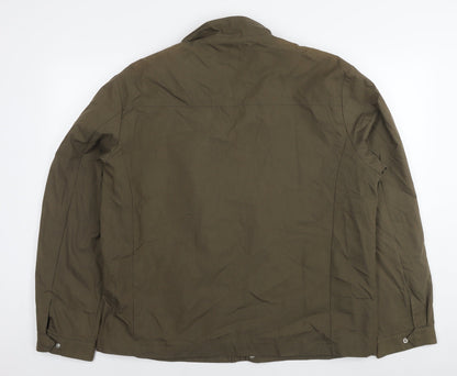 Mens UK Size L Klassik Green Bomber Jacket