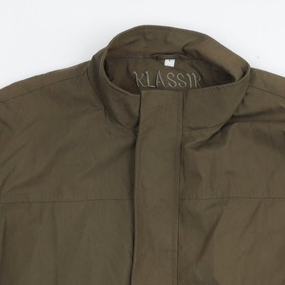 Mens UK Size L Klassik Green Bomber Jacket