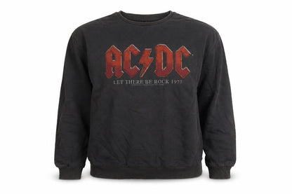acdc Womens Brown Cotton Pullover Sweatshirt Size 8 Pullover - Logo