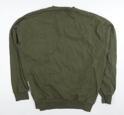 Cool Type Womens Green Cotton Pullover Sweatshirt Size L Pullover