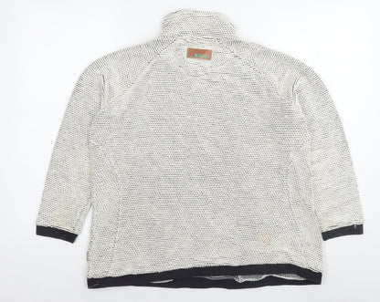 Dock Bay Womens White Cotton Pullover Sweatshirt Size 16 Pullover