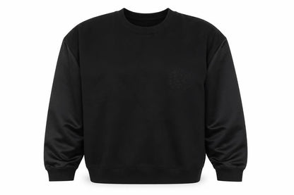 Get The Trend Womens Black Cotton Pullover Sweatshirt Size S Pullover - Tennis Club