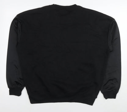 Get The Trend Womens Black Cotton Pullover Sweatshirt Size S Pullover - Tennis Club