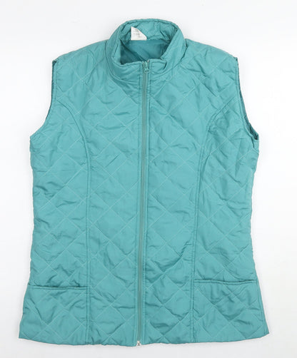 Womens UK Size M Anne de Lancey Blue Quilted Coat