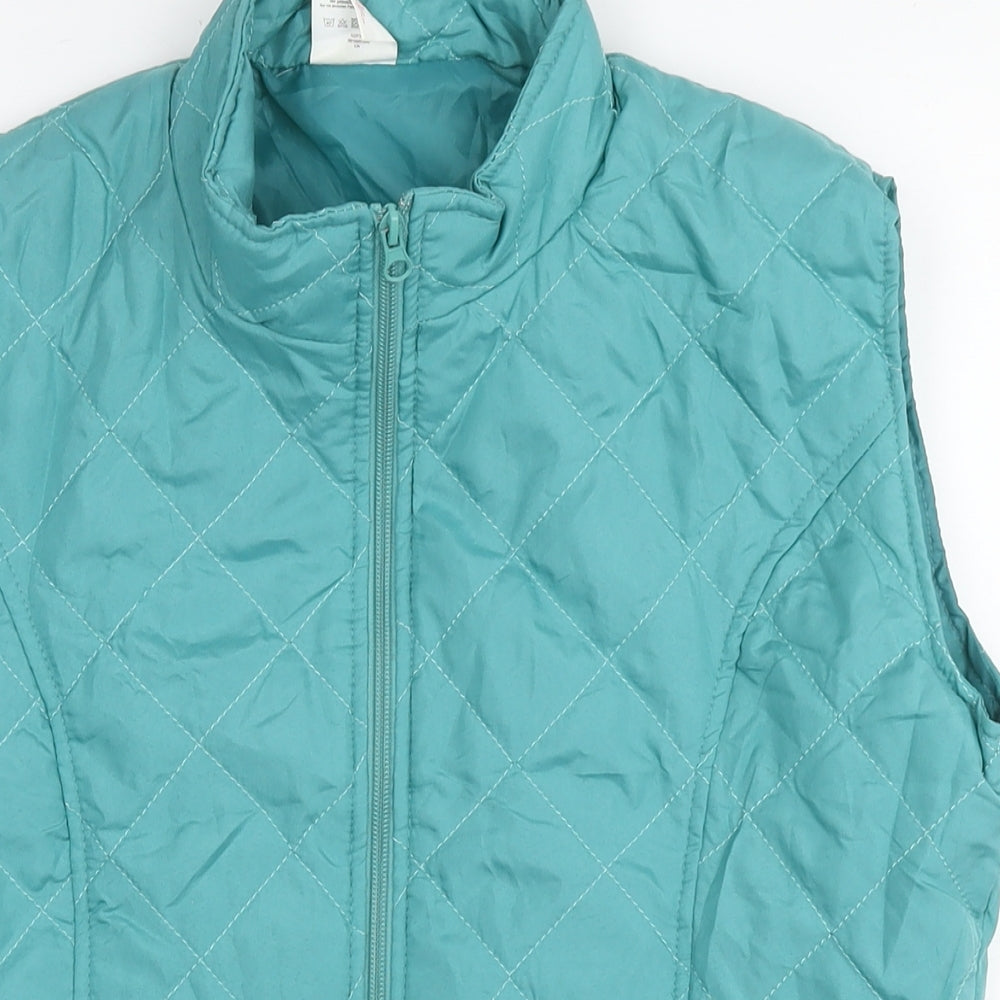 Womens UK Size M Anne de Lancey Blue Quilted Coat