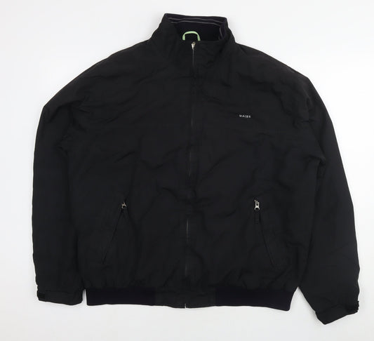 Mens UK Size L Maine Black Bomber Jacket