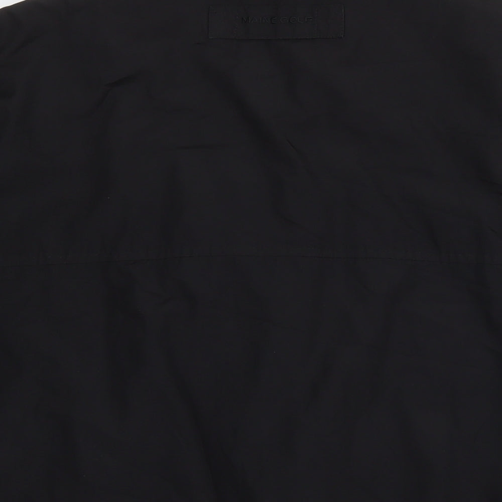 Mens UK Size L Maine Black Bomber Jacket