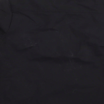Brand and care label for Closure boys’ black jacket, size 12-13, years zip
