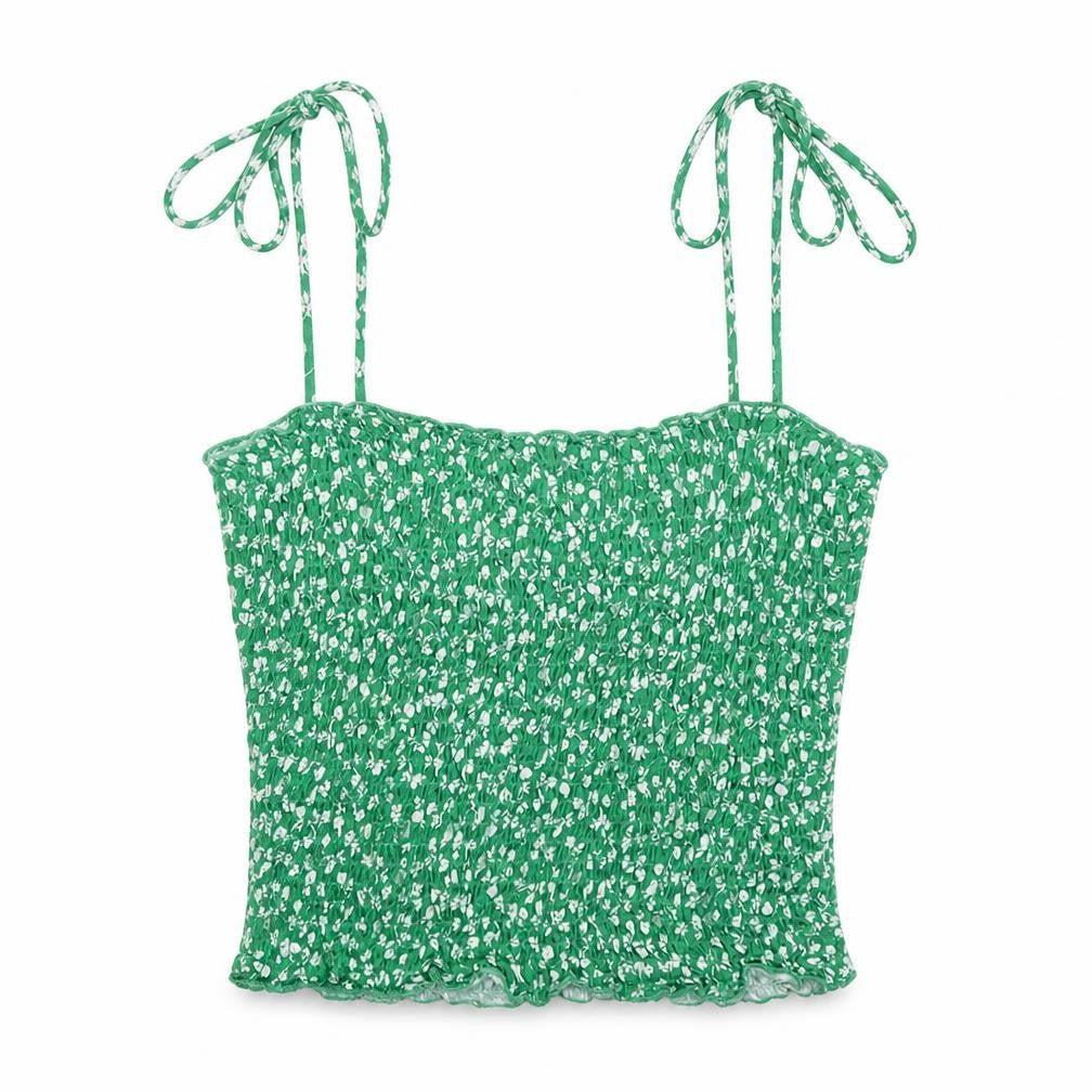 Womens UK Size M Stradivarius Green Basic Tank