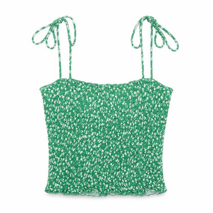 Womens UK Size M Stradivarius Green Basic Tank