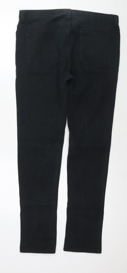 Denim & Co. Mens Black Cotton Skinny Jeans Size 34 in L32 in Regular Zip