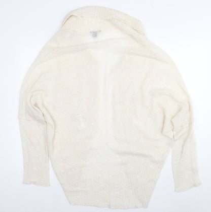 Womens UK Size M H&M White Cape Jumper