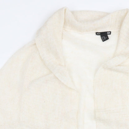 Womens UK Size M H&M White Cape Jumper