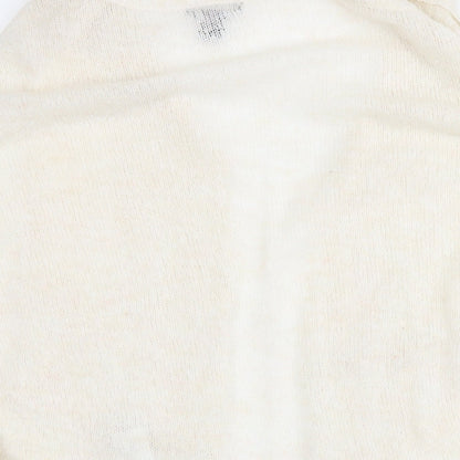 Womens UK Size M H&M White Cape Jumper
